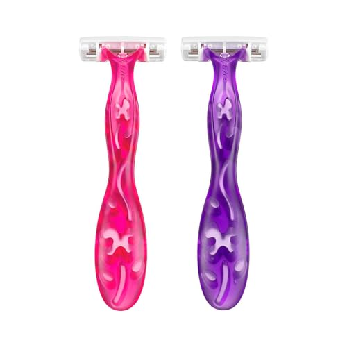 BIC Aparelho De Depilar Soleil Rosa E Roxo Com Fita Lubrificante De Óleo De Coco 919463 2 Unidades