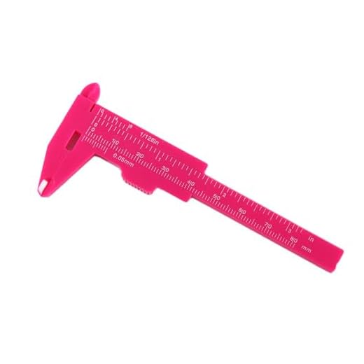 Measurement Tools Novice Vernier Caliper Portable Makeup Tools Sliding Design Auxiliary Tattoo Thrush(Rose red)
