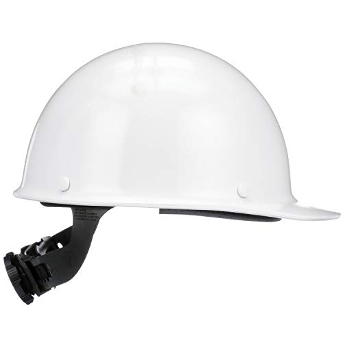 Msa 475396 Skullgard Cap Style Safety Hard Hat With Fas-Trac Iii Ratchet Suspension | Non-Slotted Cap, Made Of Phenolic Resin, Radiant Heat Loads Up To 350F - Standard Size In White #TOP2