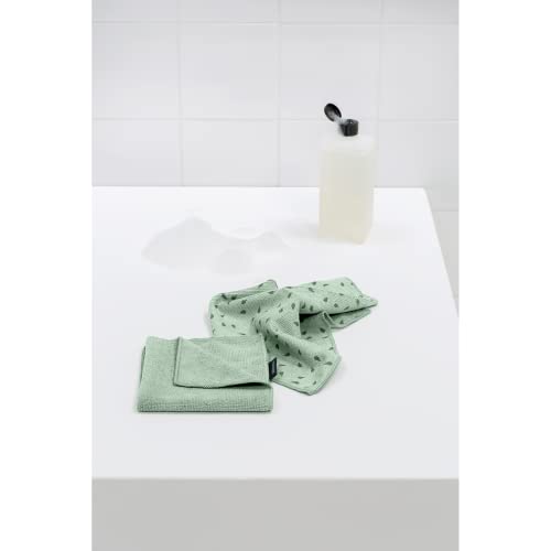Brabantia - Sinkside Microfibre Dish Cloths - Machine Washable - Absorbs 7 Times its Own Weight - for Cleaning Dishes & Countertops - Less Detergent Needed - Set of 2 - Jade Green - Image 5