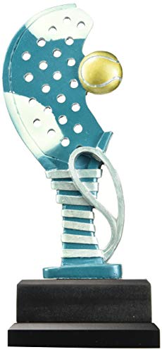 Art-Trophies TP445 Trofeo Deportivo Raqueta Pádel, Azul, 26 cm