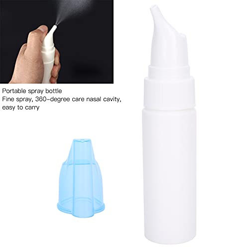 Nunafey Flacon pulvérisateur Nasal, Flacon pulvérisateur Rechargeable Facile à Utiliser pour la rhinite soulagement des Allergies Portable 70 ML avec Un Couvercle Anti-poussière pour Les Soins