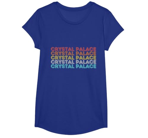 Vintage Retro Crystal Palace T-Shirt, Girls, Royal Blue, X-Small