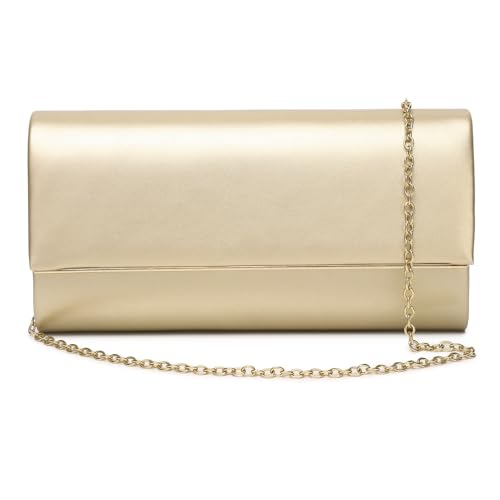 Image of DETARA Women Evening Bag Vegan Leather Clutch Purse Shoulder Crossbody Envelope Bag for Party Wedding Prom Bridal