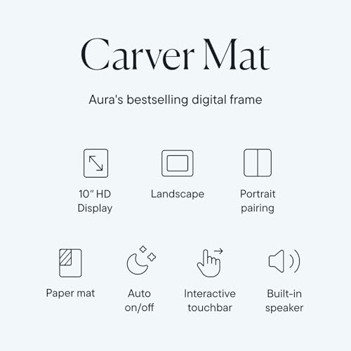 Image of Aura Digital Picture Frame - 10.1 inch HD Mat Display | Wirecutter's Best Digital Frame for Gifting | Text Photos Directly to Your Frame from Anywhere | Quick & Easy Setup Over WiFi - Free App | No Fees