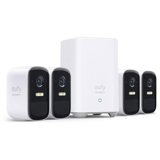 eufy Security eufyCam 2C Pro, Trådlös övervakningskamera, säkerhetssystem 180 dagars batteritid, HomeKit-kompatibilitet, 2K-upplösning, IP67 vattenskyddsklassning, nattsyn, 4 kameror