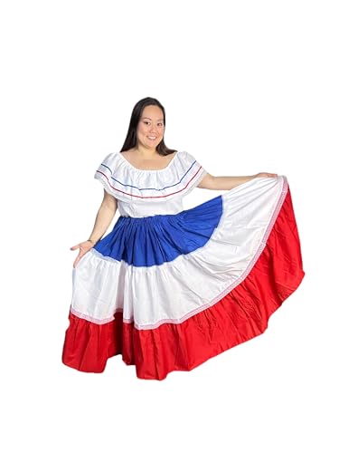 VivianFongDesigns LLC Dominican Republic Traditional Women Fiesta Dress L4