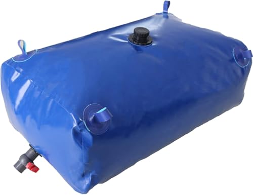 Bolsa de almacenamiento de agua plegable de 2100 L, tanque de vejiga de agua portátil, contenedor de plástico flexible de gran capacidad, barril colector de agua de lluvia con válvula de encendido