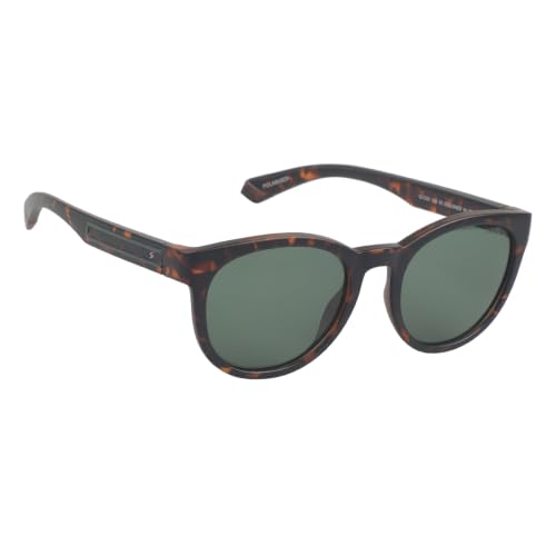 Image of Fueel Polarized Round Sunglasses for Men & Women | UV Protected Retro Half Frame Sunglasses | Lightweight Stylish Black Frame