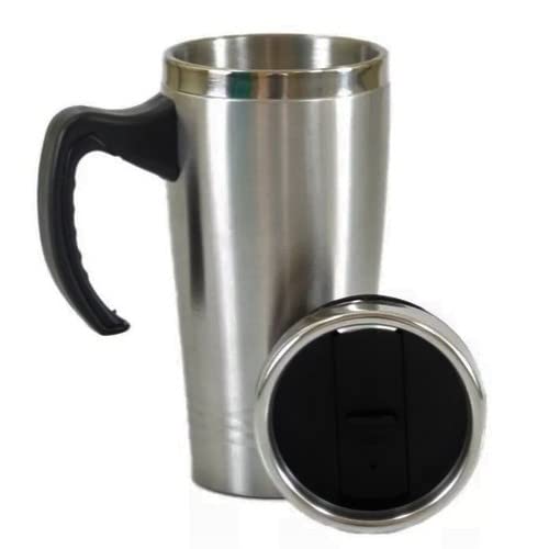Caneca Inox Térmica Com Tampa E Alça - 500ml