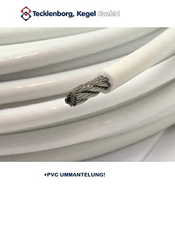 Edelstahlseil 1x19 V4A - 50m 4mm AISI 316 Rostfrei Mit 1345kg Bruchlast