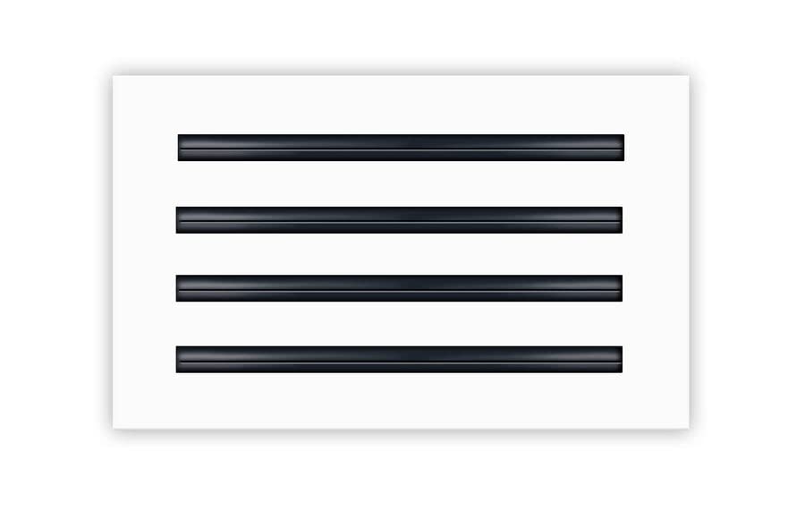 BUILDMART - 12x8 Modern AC Vent Cover - Decorative White Air Vent - Standard Linear Slot Diffuser - Register Grille for Ceiling, Walls & Floors - Texas Buildmart