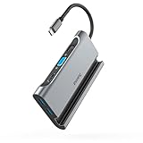 Hochwertige Verarbeitung: USB C Adapter mit edlem und zugleich robustem Gehäuse aus Aluminium, großer Buchsenabstand, Knickschutz gegen Kabelbruch