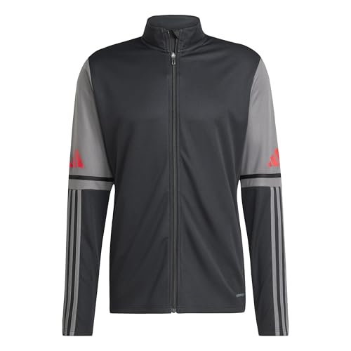 adidas Uomo SQUADRA25 TRAINING JACKET, black/team grey four/pure ruby, M