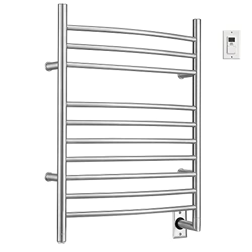 Ancona AN0512-0002 Comfort 10S Wall Mount Hardwired Towel Warmer in Brushed Stainless Steel