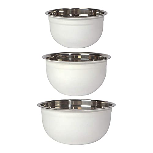 Set de 3 tazones para mezclar blanco mate miniatura 1