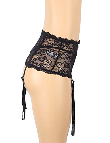ohyeahlady Women's 4 Straps Lace Suspender Garter Belts Plus Size with G-String for Stockings Black UK 16 18 steampunk buy now online ohyeahlady Women's 4 Straps Lace Suspender Garter Belts Plus Size with G-String for Stockings Black UK 16 18 steampunk buy now online
