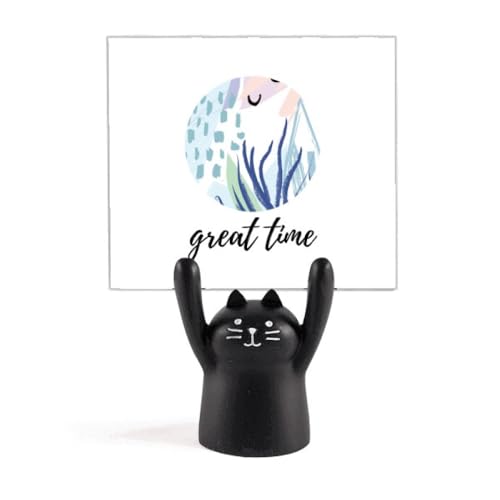 Peinture art mer abstrait mémo support chat noir idée cadeau bureau