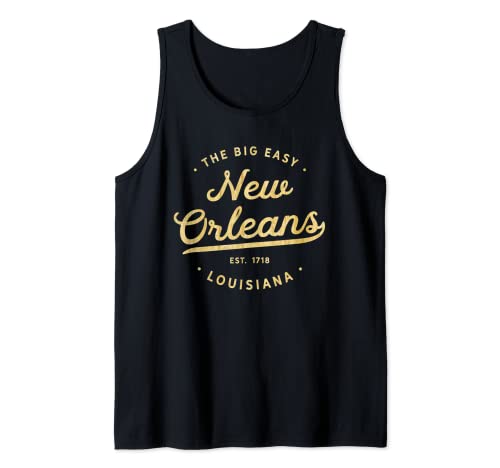 New Orleans Classic Woodgrain The Big Easy NOLA USA Gift Canotta