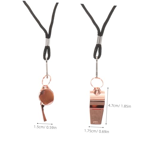 Set de 6 silbatos sin pito DOITOOL con cordón para árbitro miniatura 2