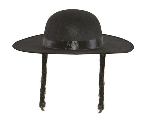 P'TIT CLOWN - 91041 - Chapeau de Rabbin - Rabbi's Hat - Imitation lainage Rabbi Jacob - Accessoire...