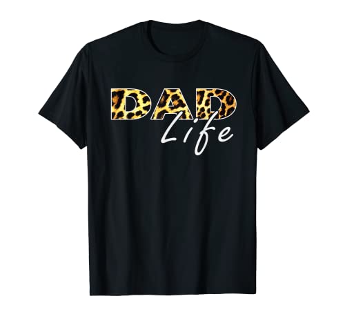 Mens Funny Dad Life Leopard, Boy Girl Matching Family Love T-Shirt