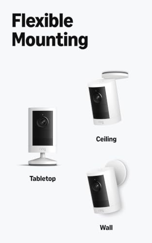Image of Ring Outdoor Cam, Plug-In (newest model), Home or business security, Wide-Angle Retinal 2K Video, 6x Enhanced Zoom, Night Vision for true color in low light, 4-Pack, White