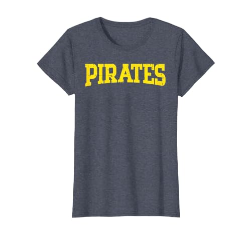 Pirates Vintage Buccaneer Sea Crew Costume Men Women Kids T-Shirt, Women, Heather Blue, Large