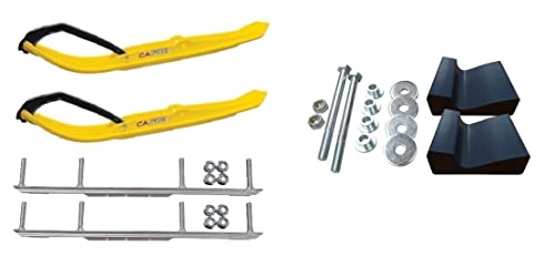 C&A Pro Yellow MTX Snowmobile Skis w/ 6