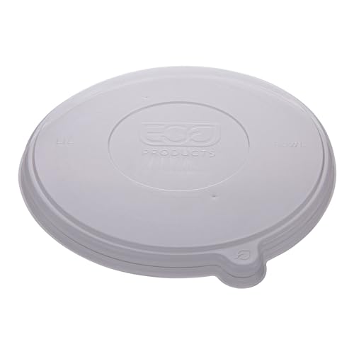 Eco-Products Recycled Flat Bowl Lids, Case of 400, Fits 24-46oz C...