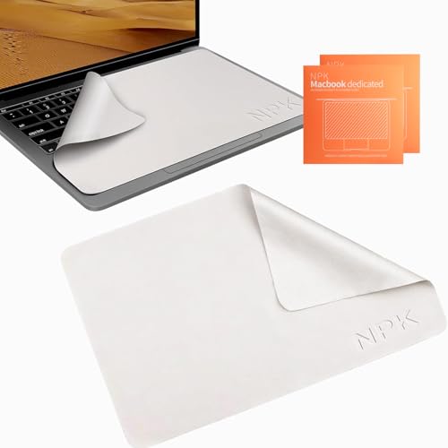 2-Teiliger Bildschirm Tastatur Abdruckschutz, Schutzset für Laptop-Tastaturen und Displays – Mikrofaser Reinigungstuch (34 x 22,5 cm) für MacBook Pro 15 Zoll und 16 Zoll, Dell XPS, HP Envy & mehr