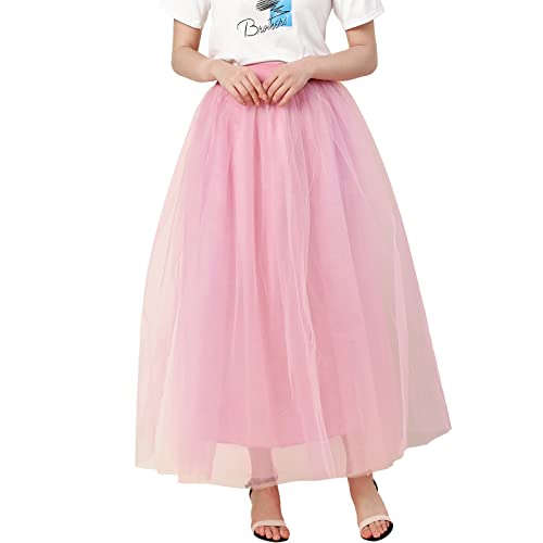 Jupe plissée en tulle grande taille confortable et opaque pour femme