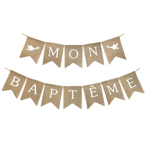 Bannière Baptême Mon BAPTÊME Décoration Baptême Banderole Baptême Décoration Communion Décoration Baptême pour Garçon Fille