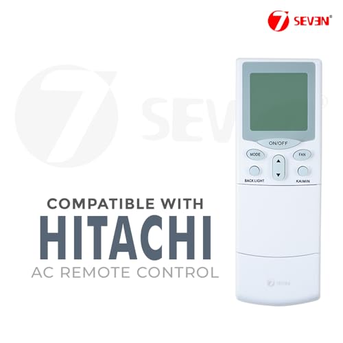 Image of 7SEVEN Compatible AC Remote for Hitachi Split AC and Window Air Conditioner The Model of Remote Control is 68B, Exact Match with Original Remote No Pairing Required use New AAA Alkaline Battery.
