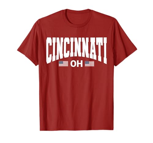 Bandera patriótica de Cincinnati OH USA Cincy Classic Cincinnati Camiseta