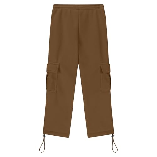 Boys Cargo Pants Teens Open Bottom Wide Leg Sweatpant with Pockets Youth Baggy Athletic Joggers Winter Kids Clothes4