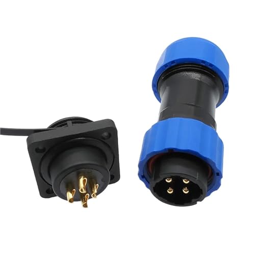 Conector de tubo corrugado SP20 de 12 pines para automatización industrial y brida 3