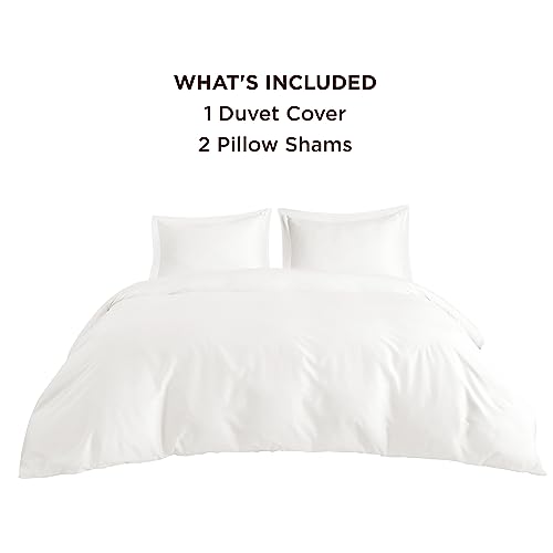 Bedsure Cooling Duvet Cover King - Silky And Breathable Eucalyptus Lyocell Cotton Hybrid Comforter Cover Set For Hot Sleeper - Hypoallergenic And Moisture Wicking Cooling Bedding Set, Ivory White #TOP5