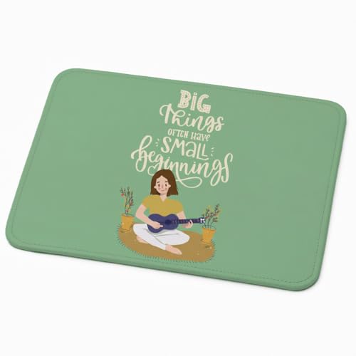 Image of Mouse Pad for Laptop & Desktop | 9x7 Inch Anti-Fray Stitched Edges | Non-Slip Rubber Base | Desk Setup Accessory for Students, Gamers & Professionals (Big Things)
