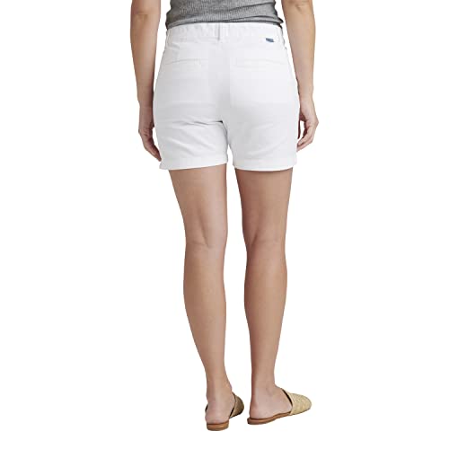 Jag Jeans Women's Maddie Mid Rise 5" Pull-On Short, White, 14 #TOP2