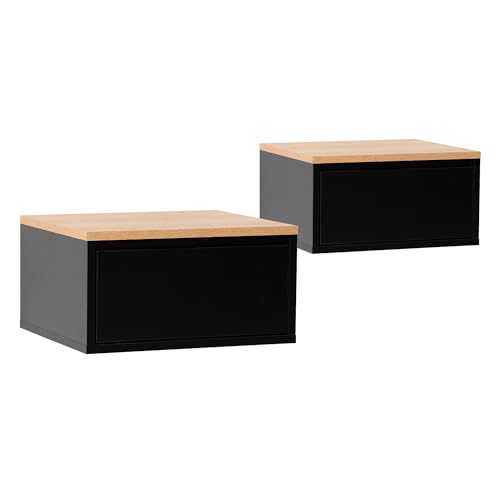 HOMN LIVING Juego 2 mesitas de Noche flotantes