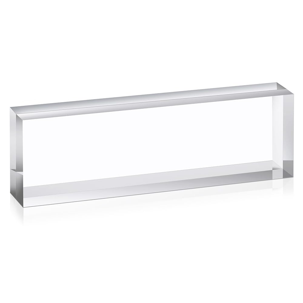Bloc d'Affichage en Acrylique 297x219mm Support Transparent Socle Présentoir pour Figurines Statues Modèles Œuvres d'art Artisanat Présentation Support Solide et Durable,297x210x25mm
