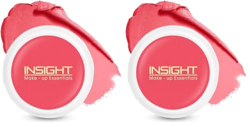 Image of INSIGHT Blusher | Blendable Formula | Natural Dewy Finish | Creamy Matte Texture | Multiuse | Highly Pigmented |Infused With Vitamin E| Strawbery Drip-3.5g (Pack of 2)