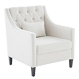 HUIMO Upholstered Living Room Chairs,Accent Chair with Solid Wood Frame,Reading Chair for Bedroom,Tu