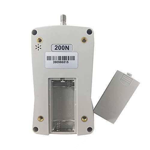 Digital Professional Push Pull Force Gauge with Max Load Value 200N 20Kg 45Lb 720Oz Load Division Value 0.1N 0.01kg 0.01Lb 1Oz