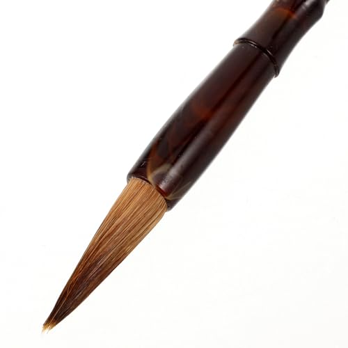 Pinceles de caligrafía con pelo de comadreja PACKOVE y mango de madera para dibujo artístico 3