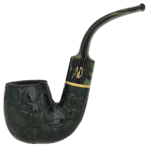 Savinelli Pipes Alligator Collection: Colorful Wood Briar Pipe Brown | Handmade in Italy Oom Paul Shaping Mixed Rusticated & Polished Finish 614 6mm product thumbnail 11