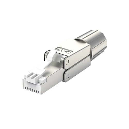 Connecteur RJ45 Cat 7 STP mâle métal blindé sans outil pour câble réseau