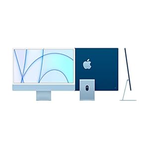 Apple iMac (de 24 polegadas, Processador M1 da Apple com CPU 8‑core e GPU 8‑core, 8 GB RAM, 256 GB) - Azul