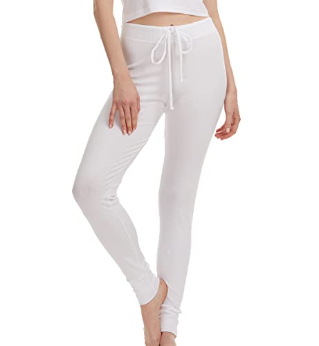 Jogger slim Hanky Panky Eco Rib blanc en taille L pour femme